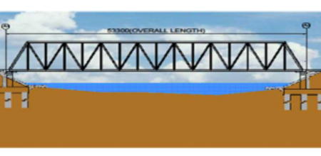 52m long Steel Through Truss Bridge, Meghalaya, INDIA